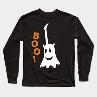 BOO! Ghost guitar (color print) Long Sleeve T-Shirt